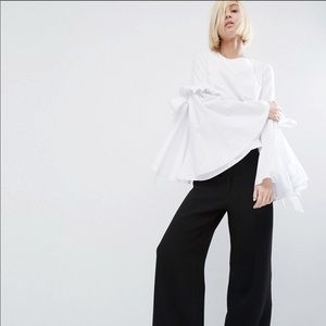 Mafia Style Martine Volume Sleeve White Top M